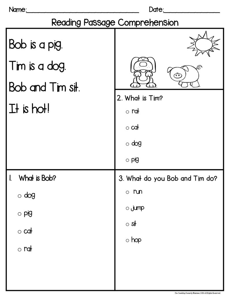Kindergarten Informal Reading Assessments