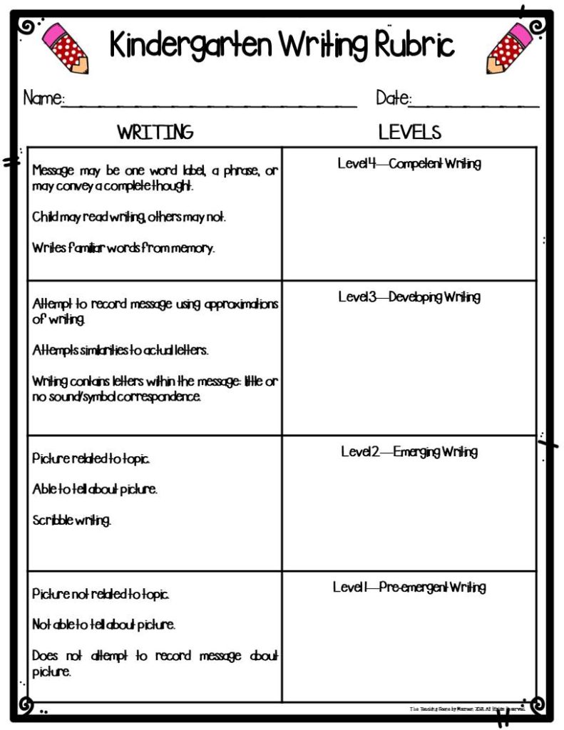Rubric Assessments for Lower Elementary Students