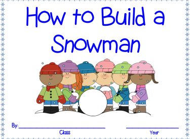 Snowmen Classroom Book